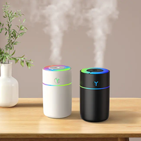 Diffuseurs d'huiles essentielles ultrasoniques portables 230 ml H2O avec lumière colorée pour voiture, humidificateur d'air mini pour vente en gros