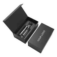 Boîte en carton de velours de luxe à logo personnalisé Boîte à tiroir coulissant noir Boîtes de parfum avec flacon