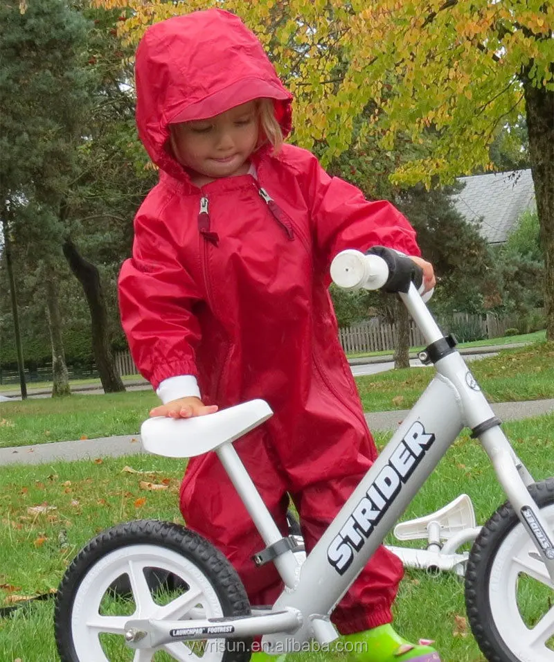 Kids Toddler Rain Suit Muddy Buddy Waterproof Coverall One Piece Weather Resistant Baby Raincoat