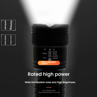 Lampe de poche LED de camping avec batterie rechargeable USB, torche étanche en ABS pour l'aventure en plein air et l'éclairage d'urgence