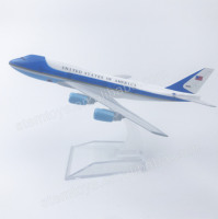 Alliage 16CM Aviation Air Force One B747 Metal Crafts Display Model Diecast Toy Plastic Base for Decoration Unisex
