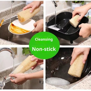 Bọt biển tự nhiên bền vững món ăn rửa bàn chải nồi nhà bếp làm sạch món ăn vải nhà tắm miếng bọt biển cao hấp thụ nước bán buôn - Product Image 5