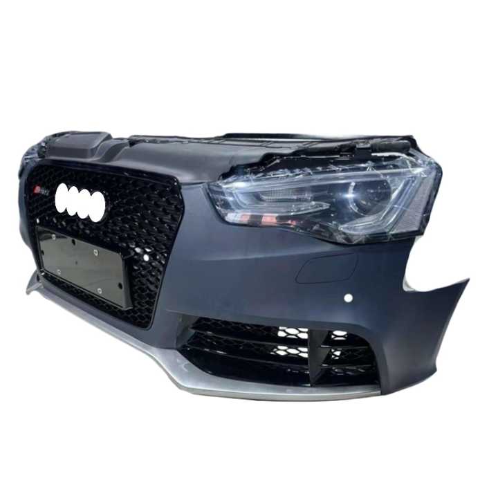 Easy-to-Install for Audi RS5 Body Kit RS Version Style Chrome Front Bumper & Rear Upgrade Quality ABS Plastic Replaceable Parts