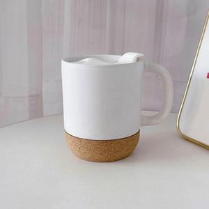 Large 15oz Eco-Friendly <b>Ceramic</b> <b>Mug</b> Aluminum Cork Bottom <b>Lid</b> Thermal Transfer Printing <b>for</b> Mom Dad Custom Gift <b>for</b> Coffee Latte - Product Image 2