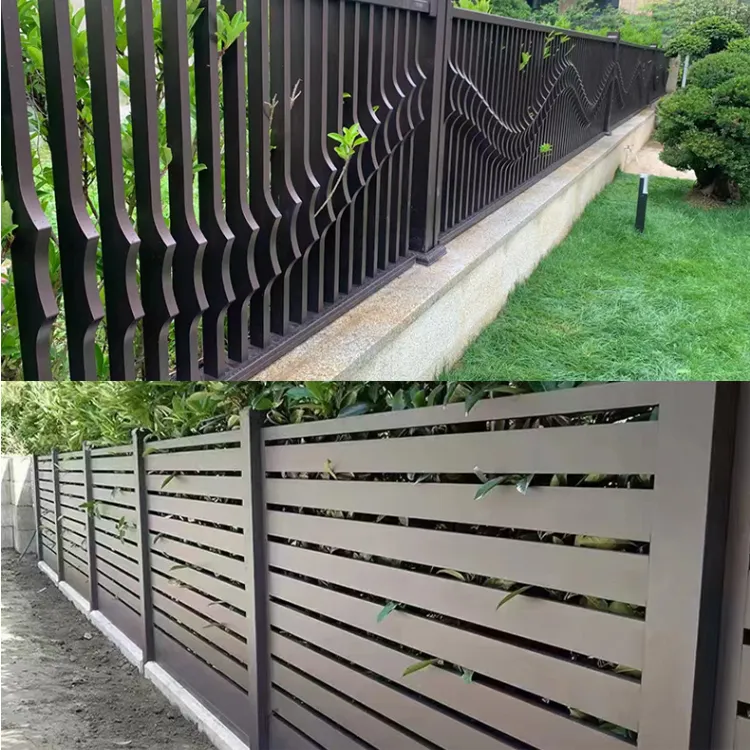 SENDA Customized Privacy Aluminium Slat Fencing Horizontal Aluminum Louver Fence Panel