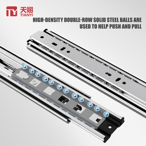Furniture <b>Hardware</b> Kitchen Soft Closing Heavy Duty Drawer Slide Rails 3 Fold Full Extension Ball Bearing Cold Rolled Steel 200Kg - Product Image 2