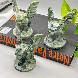 Vente <span class=keywords><strong>en</strong></span> gros de sculptures uniques <span class=keywords><strong>en</strong></span> cristal, grand gargoyle <span class=keywords><strong>en</strong></span> jade vert de 10 cm, gargoyle <span class=keywords><strong>en</strong></span> jade pour cadeau et décoration d'Halloween - Product Image 5