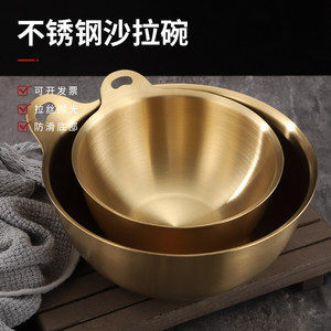 ชามสลัดสแตนเลสมีหูจับ ขนาด 13-17.9 ซม. ชามทำอาหารสำหรับราเมน บะหมี่เย็น และการผสมอาหาร - Product Image 5