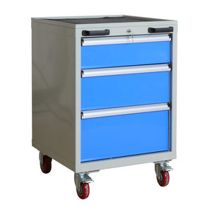 Boîte à outils robuste en métal et acier mobile à 5 tiroirs Design industriel moderne avec roues pour atelier et entrepôt OEM personnalisable - Product Image 6