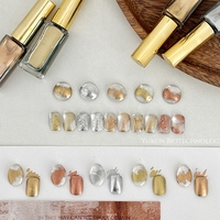 4 Couleurs Classiques – Encre Métallique Effet Marbre pour Nail Art – Gel Liquide de Peinture Effet Marbre Unique pour Ongles – OEM