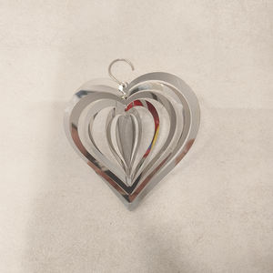 Aangepaste Hoge Kwaliteit Custom Roterende Metalen Roestvrij Staal <span class=keywords><strong>Wind</strong></span> <span class=keywords><strong>Spinner</strong></span> Voor Tuin Decor Zilver Hart - Product Image 5