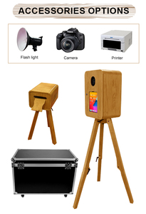 Portable Standing Retro Surface Pro Double Sided Vintage <b>Pad</b> Wooden Photo Booth Machine With Camera and <b>Printer</b> - Product Image 4