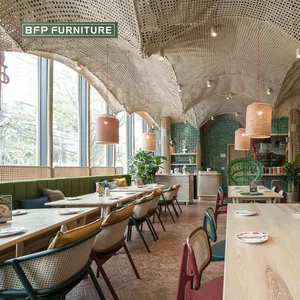 BFP HOME Solution unique Ensembles de table à manger pour meubles de restaurant Booth Restaurant Project Use Furniture