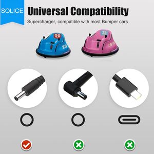 Cargador de Batería <span class=keywords><strong>SOLICE</strong></span> Kidzone 12V QC3.0 12W de Material ABS con Puerto USB para Coche de Juguete Eléctrico, Adaptador Flybar con Protección de Sobrecorriente - Product Image 4