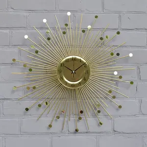 Gold Sunburst Wall Clock