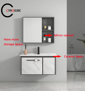 ตู้โต๊ะเครื่องแป้งในห้องน้ำพร้อมกระจกสำหรับอ่างล้างมือดีไซน์ใหม่2025 - Product Image 5