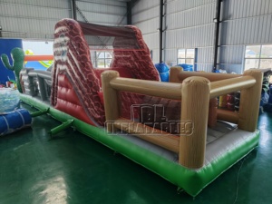 CE - Pista de Obstáculos Inflable de PVC con Temática del Viejo Oeste, Parque de Aventuras para Niños, Equipo de Juegos para Alquiler en Fiestas - Product Image 4