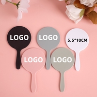 FIORTIA Miroir de poche personnalisé pas cher, mini miroir de maquillage rond en plastique pour femmes et filles, idéal pour les voyages