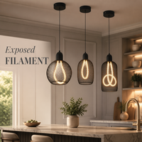 Lámpara de Techo Moderna para Isla de Cocina o Bar, con Colgante Dorado Espléndido, Diseño Rectangular Negro Mate, Estilo Noble y Artístico