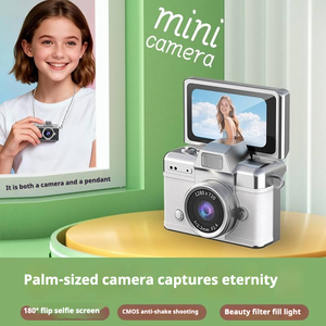 Mini Cámara Fotográfica Retro con Pantalla Abatible, Cámara Pequeña con Llavero, <span class=keywords><strong>Video</strong></span> Digital FHD de 1080p - Product Image 5