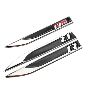2 Pezzi Emblemi 3D in Metallo per Parafango Laterale VW Golf R-Line, <span class=keywords><strong>Adesivi</strong></span> per Auto <span class=keywords><strong>Volkswagen</strong></span> MK6 MK7 MK8, Accessori per Auto VW Golf - Product Image 2