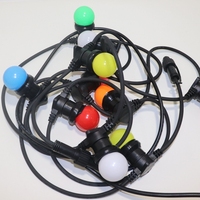 Guirlandes lumineuses de Noël extérieures personnalisables en longueur (5 m), 10 ampoules, indice de protection IP65, à intensité variable, avec garantie de 2 ans, pour la décoration de festivals