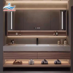 Meuble-lavabo de salle de bain multifonctionnel de luxe de haute qualité 2026 avec lavabo et miroir, design moderne, fabricant en gros - Product Image 5