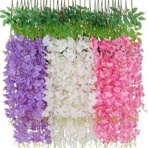 Flores Artificiales de Peonía de Seda y Delphinium Ajacis al por Mayor, 2 Ramas, Realistas, Decoración para el Día de la Madre y Regreso a Clases - Product Image 1