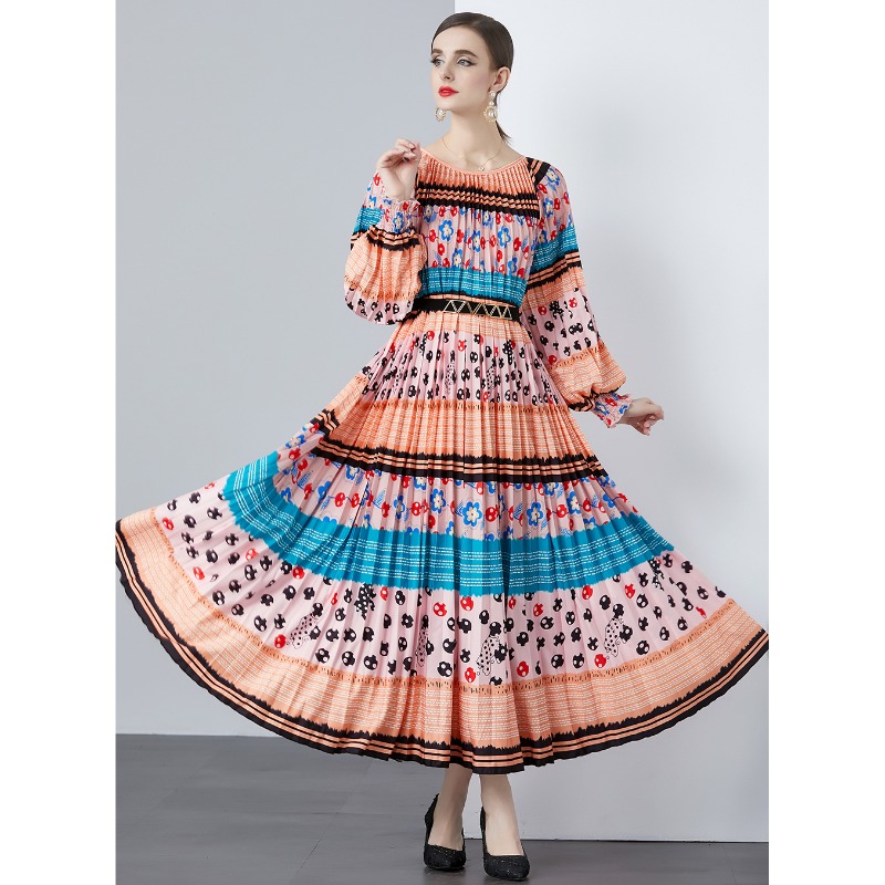chinese dress ladies Renesmee Satin Summer Print Maxi Dress