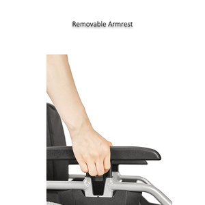 Silla de ruedas de aluminio con freno estándar, ancho del asiento 500mm - Product Image 4