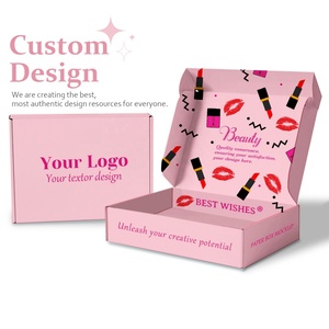 Boîte d'emballage pliante carrée en carton ondulé recyclé, personnalisée et élégante, pour vernis à ongles - Product Image 5