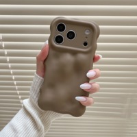 Coque de téléphone 3D ondulée à bulles de luxe, style INS, antichoc et étanche pour iPhone 17, 16, 15 Pro