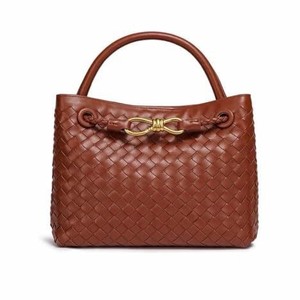 Bolso Bandolera de Mujer de Gamuza Mate Tejida a la Moda 2026 Retro de Gran Capacidad con Cierre de Cremallera y Forro de Poliéster - Product Image 2