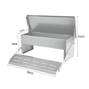 Equipamento alimentação frango metal personalizado Sistema alimentação automática Fabricação chapa metálica Alimentador frango galvanizado pintado