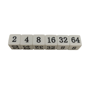 <span class=keywords><strong>Cube</strong></span> de doublage en acrylique professionnel de 16mm-Gravé en profondeur 2/4/8/16/32/64 pour backgammon, accessoires de jeu de société - Product Image 2