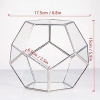 Vente flash : Terrarium géométrique de table en métal avec verre, pour succulentes, plante aérienne, décoration de mariage, boîte à fleurs, boîte à cartes