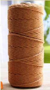 100% coton naturel <span class=keywords><strong>macramé</strong></span> cordon 3mm corde torsadée Style élastique haute qualité doux enduit de cire personnalisé pour sacs chaussures vêtements - Product Image 3