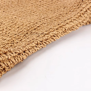 Bolso de Hombro de Mujer de Alta Gama con Cierre de Cremallera y Correa Única, Hecho de Cuerda de Papel Tejida con Poliéster, Ideal para Vacaciones en la Playa - Product Image 3