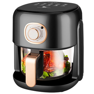 Freidora de Aire Eléctrica de Vidrio 5L con Control Táctil Digital, Cesta Antiadherente, Bandeja Visible 360 Grados, Fácil de Limpiar, 1 Año de Garantía, Diseño Moderno - Product Image 6
