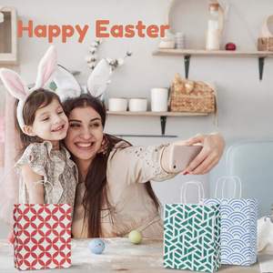 Juego de Bolsas de Papel de Colores Surtidos, Bolsas de Regalo Gruesas con Asas para Navidad, Festivales, Cumpleaños, Fiestas, Bodas y Eventos Diarios - Product Image 6