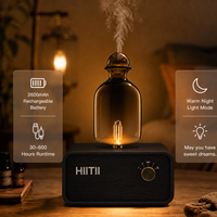 Diffuseur d'huiles essentielles sans eau, rechargeable par USB, alimenté par batterie, portable, aromathérapie, utilisation en hôtel, capacité de 10 à 50 ml, bois
