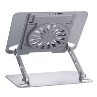 IDock Support d'Ordinateur Portable Ergonomique en Métal Pliable, Réglable en Hauteur et Multi-Angles, avec Ventilateur et Hub USB en Option