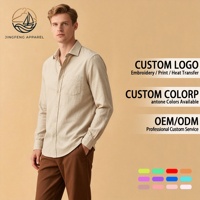 Chemise Oxford pour homme en coton 100% - Logo personnalisé - Style minimaliste - Boutons - Fil peigné - Doux pour la peau