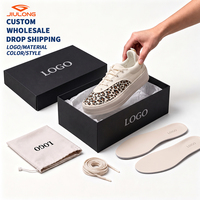 Vente en gros de baskets pour hommes avec logo personnalisé, imprimé léopard, chaussures décontractées tendance, Zapatillas Para Hombres, fabricant de chaussures en dropshipping