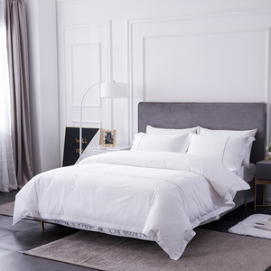 Confort 100% Coton drap de <span class=keywords><strong>Lit</strong></span> D'hôtel Blanc <span class=keywords><strong>Lin</strong></span> Literie Ensemble Hôtel Roi Reine Double Literie Drap <span class=keywords><strong>housse</strong></span> <span class=keywords><strong>Housse</strong></span> de Taille - Product Image 4
