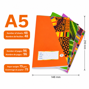 Cahier d'exercices scolaire personnalisé pour étudiants <span class=keywords><strong>du</strong></span> Kenya, agrafé, réglure Seyès, impression de logo, cahier de pratique d'écriture, fabricant - Product Image 3