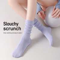 Chaussettes de yoga, pilates et barre longues et souples en coton, respirantes, antidérapantes, avec logo personnalisé, pour femmes – Conception gratuite