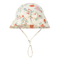 Sombrero de cubo de algodón para bebé de color sólido con lazo estampado Sombrero para el sol transfronterizo para exteriores