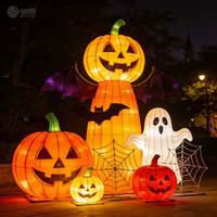 Lanterne LED d'extérieur étanche pour Halloween, sculpture lumineuse fantôme, squelette, citrouille, décoration pour maison hantée, parc, festival de Zigong