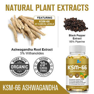 Capsules d'extrait d'ashwagandha végétaliennes OEM/ODM/OBM pour système nerveux sain Capsules Ksm-66 d'ashwagandha aux herbes adaptogènes - Product Image 3